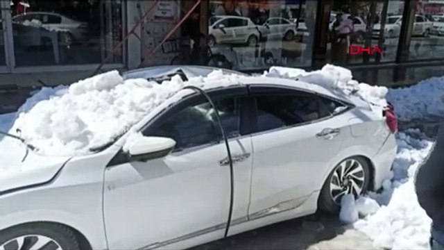 Doğu'da karlar eriyor: Araçlar tehdit altında