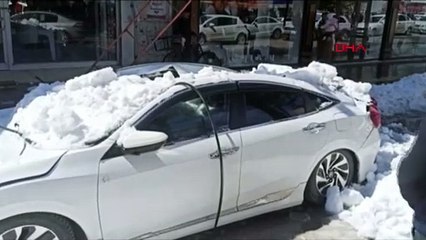 Doğu'da karlar eriyor: Araçlar tehdit altında