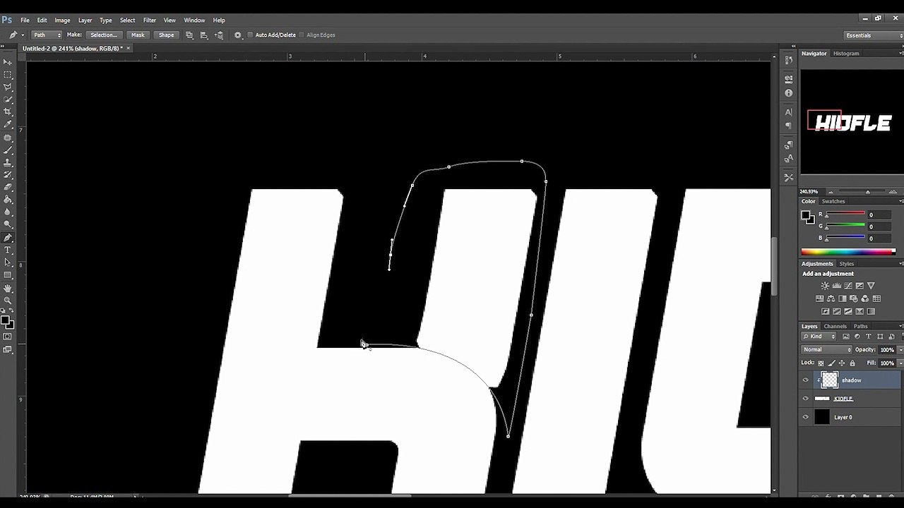 Drop Shadow on  Text Line  | Photoshop Tutorials