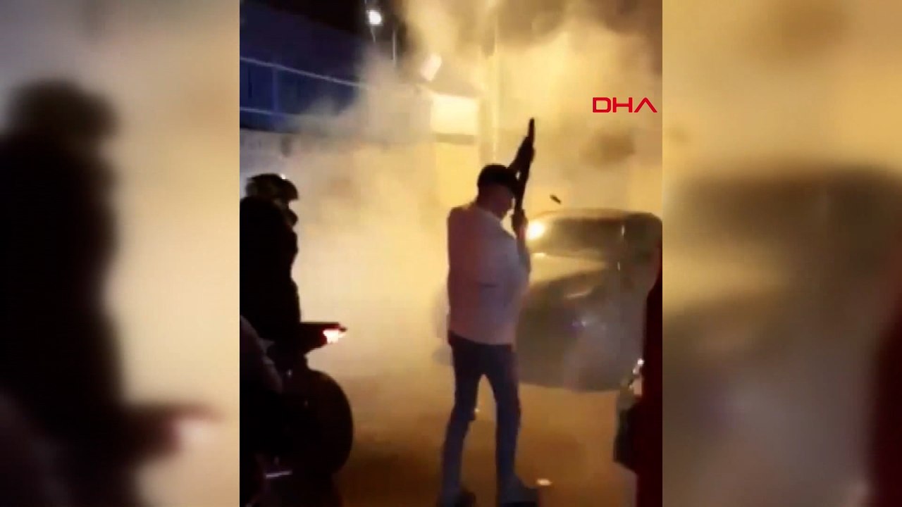 Ataşehir'de pompalı tüfekle havaua ateş eden maganda kamerada