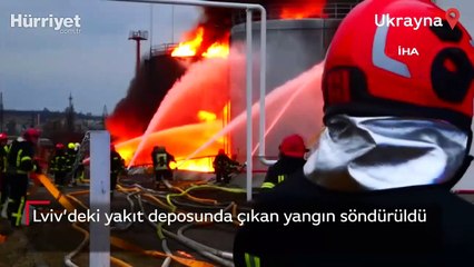 Lviv’deki yakıt deposunda çıkan yangın söndürüldü