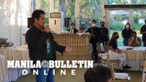 Robin Padilla speaks as he gives his platform with sectoral leaders in Cebu