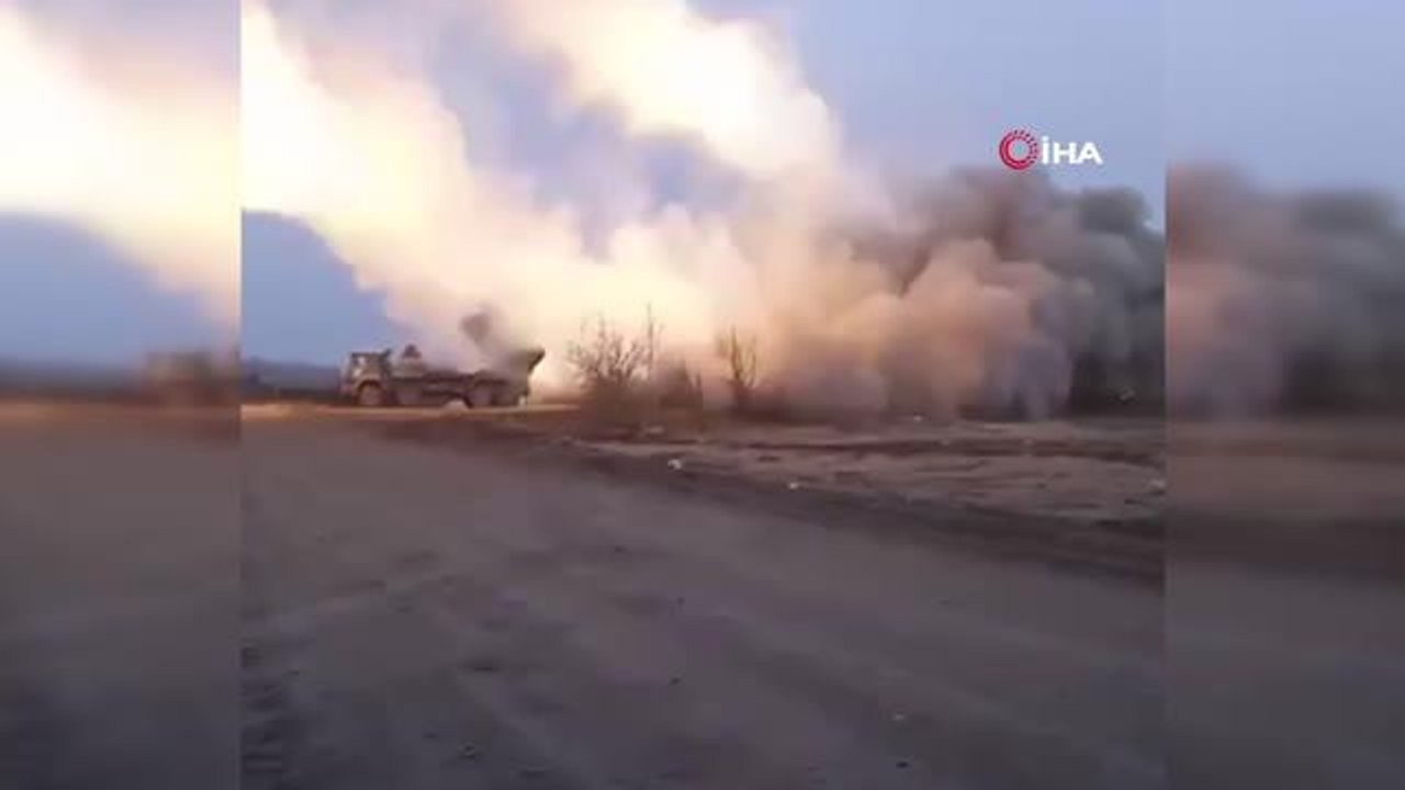 (HARKOV)- Rusya, Ukrayna Mevzilerini Çok Namlulu Roketatarla Vurdu