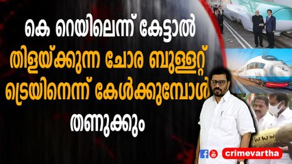 കെ റെയിലെന്ന് കേട്ടാൽ തിളയ്ക്കുന്ന ചോര ബുള്ളറ്റ് ട്രെയിനെന്ന് കേൾക്കുമ്പോൾ തണുക്കും