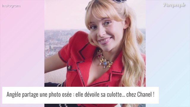 Angèle partage une photo osée : elle dévoile sa culotte pailletée... chez Chanel !