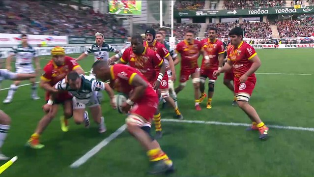 TOP 14 - Essai de Genesis Mamea LEMALU (USAP) - Section Paloise - USA Perpignan - J21 - Saison 2021/2022