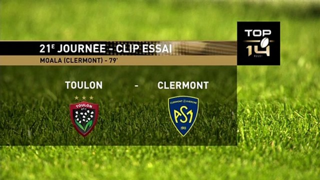 TOP 14 - Essai de George MOALA (ASM) - RC Toulon - ASM Clermont - J21 - Saison 2021/2022