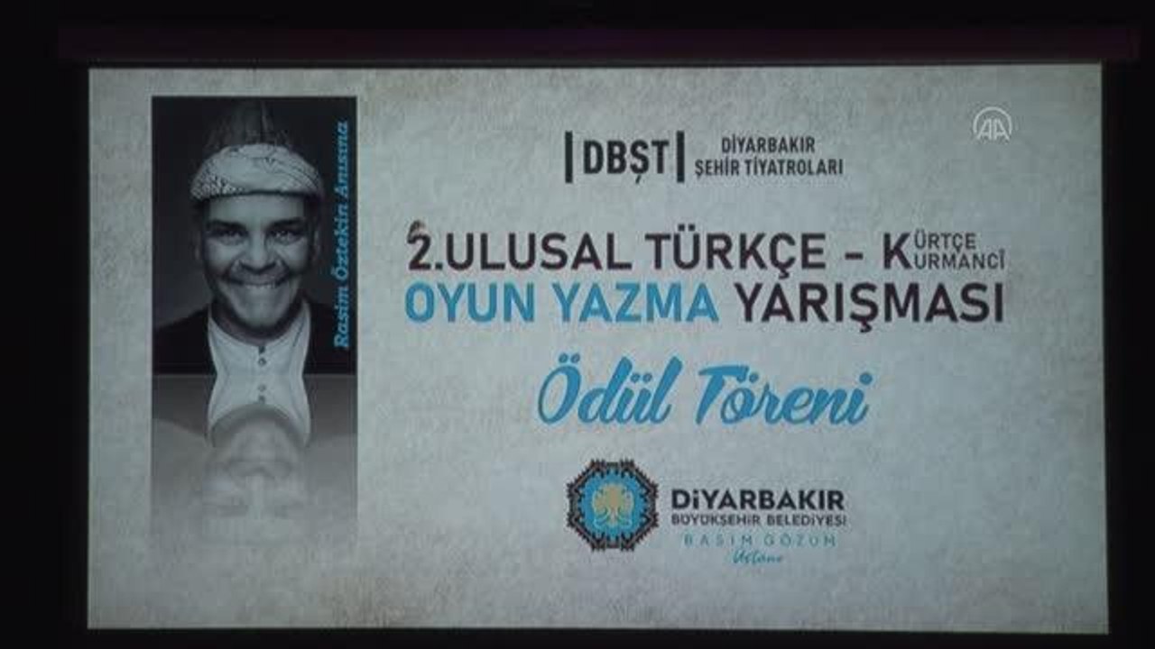 Son dakika gündem: DİYARBAKIR - 2. Ulusal Türkçe-Kürtçe Oyun Yazma Yarışması'nın kazananları ödüllerini aldı