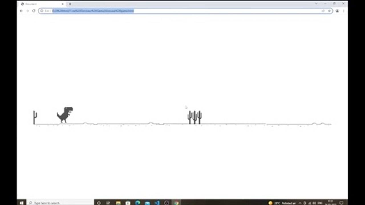 Make Google Offline T-rex Dinosaur Game Part-2\JavaScript Game Developed Tutorial #No_Limit_Code