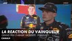 La réaction du vainqueur Max Verstappen - Grand Prix d'Arabie Saoudite - Formule 1