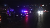 Şile otoyolunda hafriyat kamyonu bariyerleri kırıp karşı şeride geçti: 2 hafif yaralı