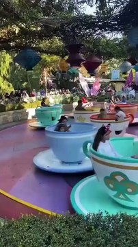 Cardi B's security guard was spotted riding teacup ride at Disneyland with Cardi and Kulture