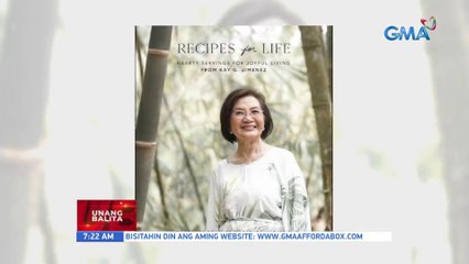 'Recipes For Life: Hearty Servings For Joyful Living' na libro ni Mrs. Kay Gozon-Jimenez, opisyal nang inilunsad  | UB