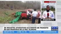 San Francisco de la Paz, Olancho: Al menos dos personas heridas tras aparatoso accidente vial