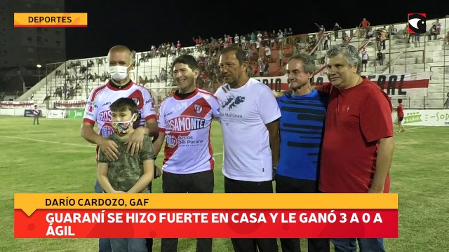 Guaraní se hizo fuerte en casa y le ganó 3 a 0 a Ágil