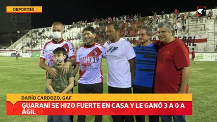 Guaraní se hizo fuerte en casa y le ganó 3 a 0 a Ágil