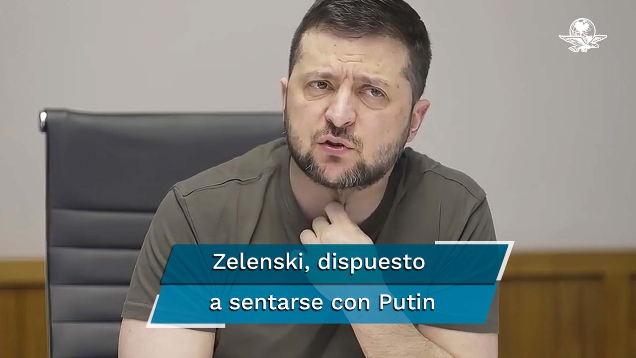 Zelenski habla con medios rusos; "Si quiere que renunciemos a la OTAN debe retirar sus tropas"