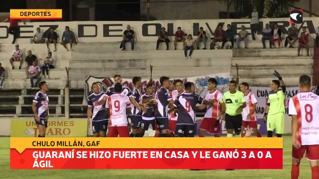 Guaraní se hizo fuerte en casa y le ganó 3 a 0 a Ágil