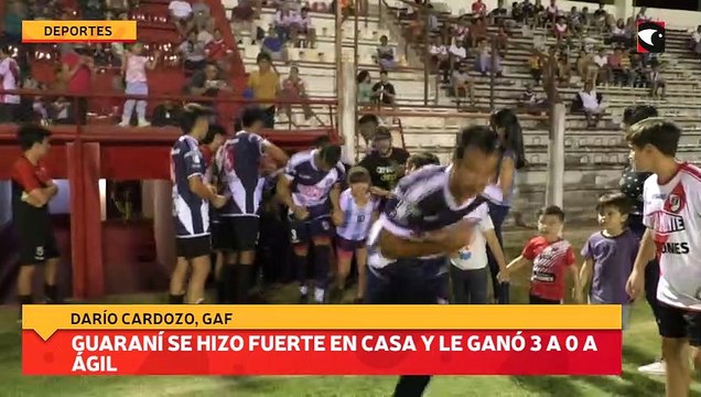 Guaraní se hizo fuerte en casa y le ganó 3 a 0 a Ágil