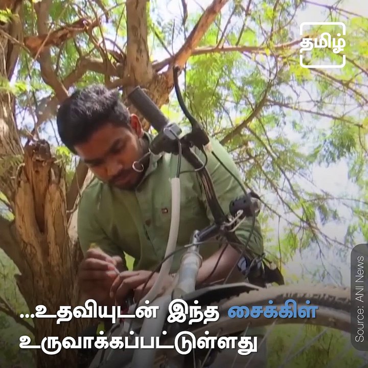 Madurai Student Turns His Sister's Bi-cycle Into An E-Bike