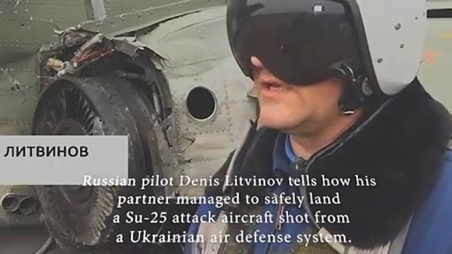 russian su-25 aircraft destroys military warehouses of ukrainian forces