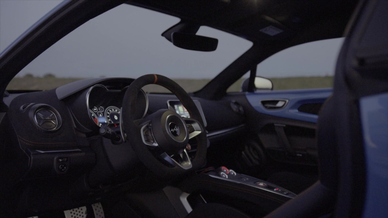 Alpine A110 S Interior Design in Alpine Blue & Carbone Roof - video ...