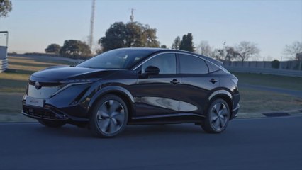 Nissan Ariya in Aurora Green Driving Video