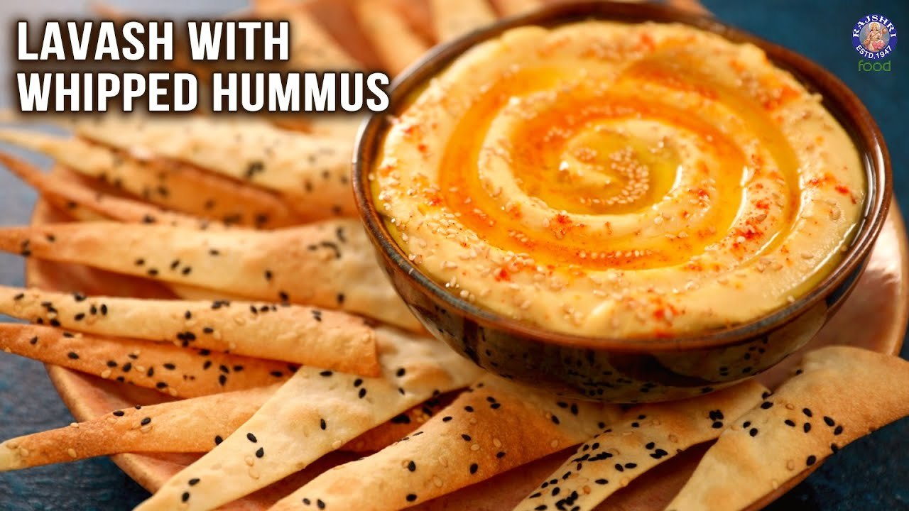 Lavash With Whipped Hummus | Lavash Bread Crack...