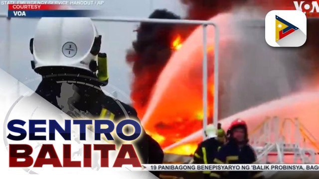 GLOBALITA | Oil facility sa Iviv, Ukraine, nasunog matapos ang rocket strikes ng Russian forces