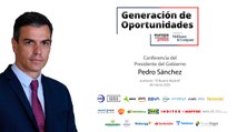 El presidente del Gobierno, Pedro Sánchez, preside el tercer encuentro de 'Generación de Oportunidades', plataforma creada por Europa Press en colaboración con McKinsey
