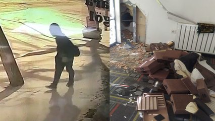 Gece duvarı delip soygun yaptı