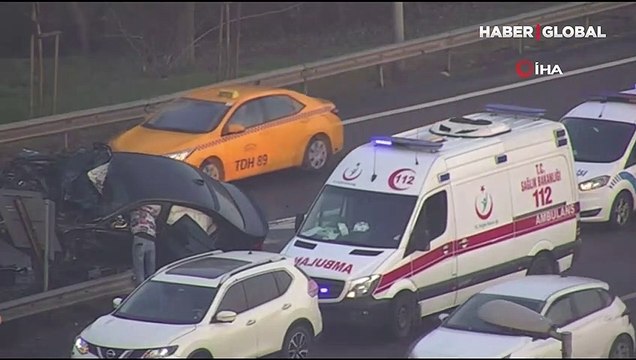 15 Temmuz Şehitler Köprüsü çıkışında feci kaza