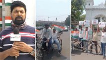 Congress Leader Mettu Sai Kumar వినూత్న ప్రదర్శన | Petrol Price In India | Filmibeat Telugu