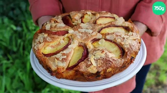 Gâteau aux pêches et ricotta