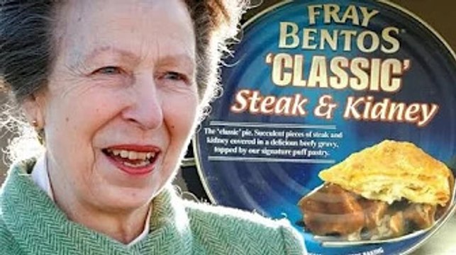 'Anything by Fray Bentos' Princess Anne's dinner guest routine including 10p desserts