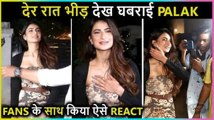 Palak Tiwari Gets Nervous At Midnight, Mobbed By Fans