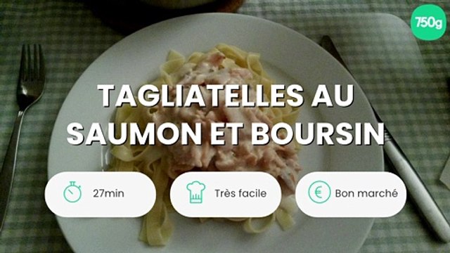 Tagliatelles au saumon et boursin