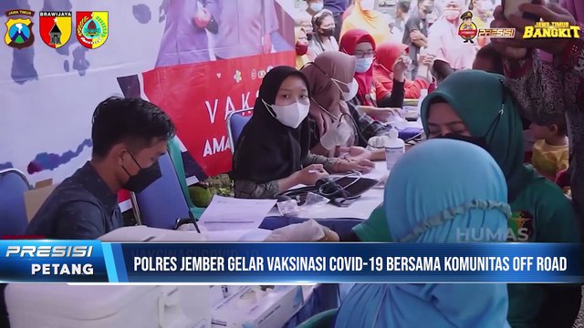 Kapolres Jember Gandeng Off Roader Gelar Bansos dan Vaksin