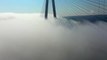 Heavy fog covers Yavuz Sultan Selim Bridge in Istanbul