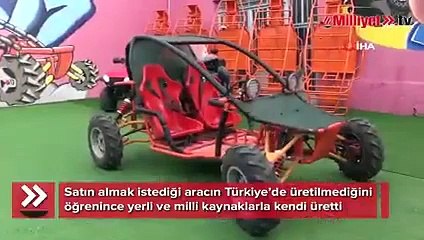 Kendi arabasını yaptı