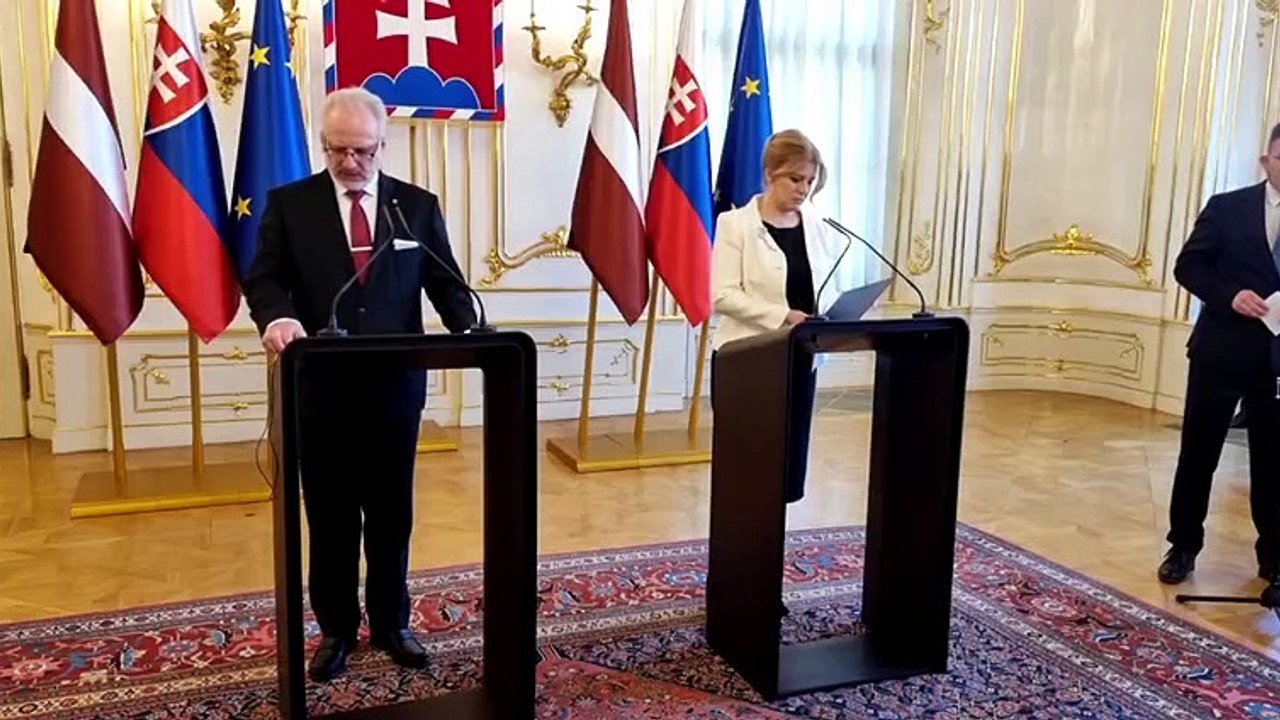 ZÁZNAM: Prezidentka: Slovensko i Lotyšsko jednoznačne stoja pri Ukrajine