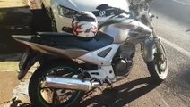 Motociclista fica ferida ao sofrer queda na Rua Marechal Cândido Rondon