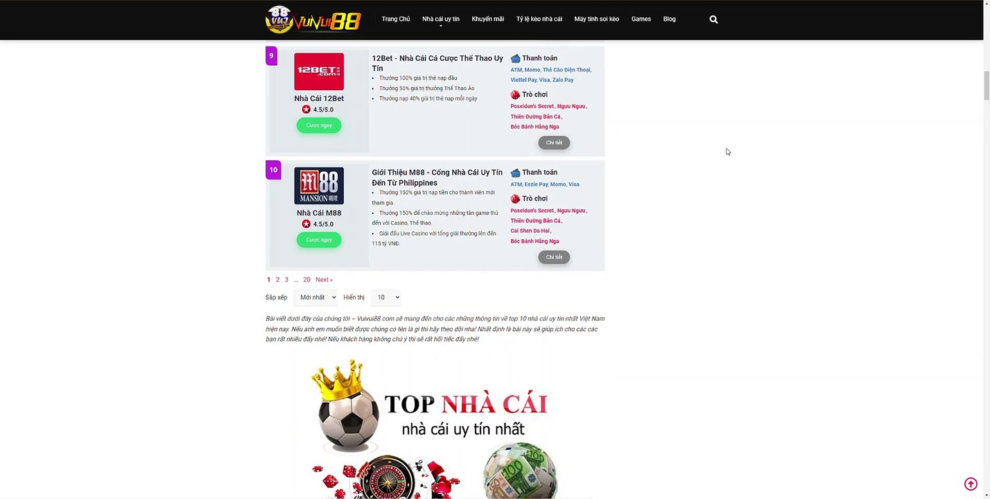 Review web Top 10 Nhà cái Uy Tín 2022 | Top 100+ Nhà Cái Online 2022-03-28_18-39-34