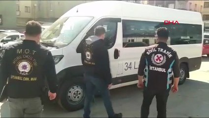 Tek kolu olmayan servis sürücüsüne ceza kesildi