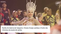 Barriga de gravidez de Viviane Araujo rouba a cena em look de ensaio de Carnaval da atriz. Fotos!