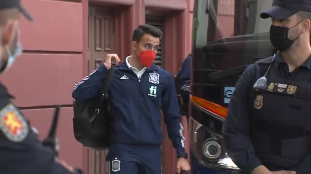 La selección española ya está en La Coruña para jugar mañana el amistoso ante Finlandia