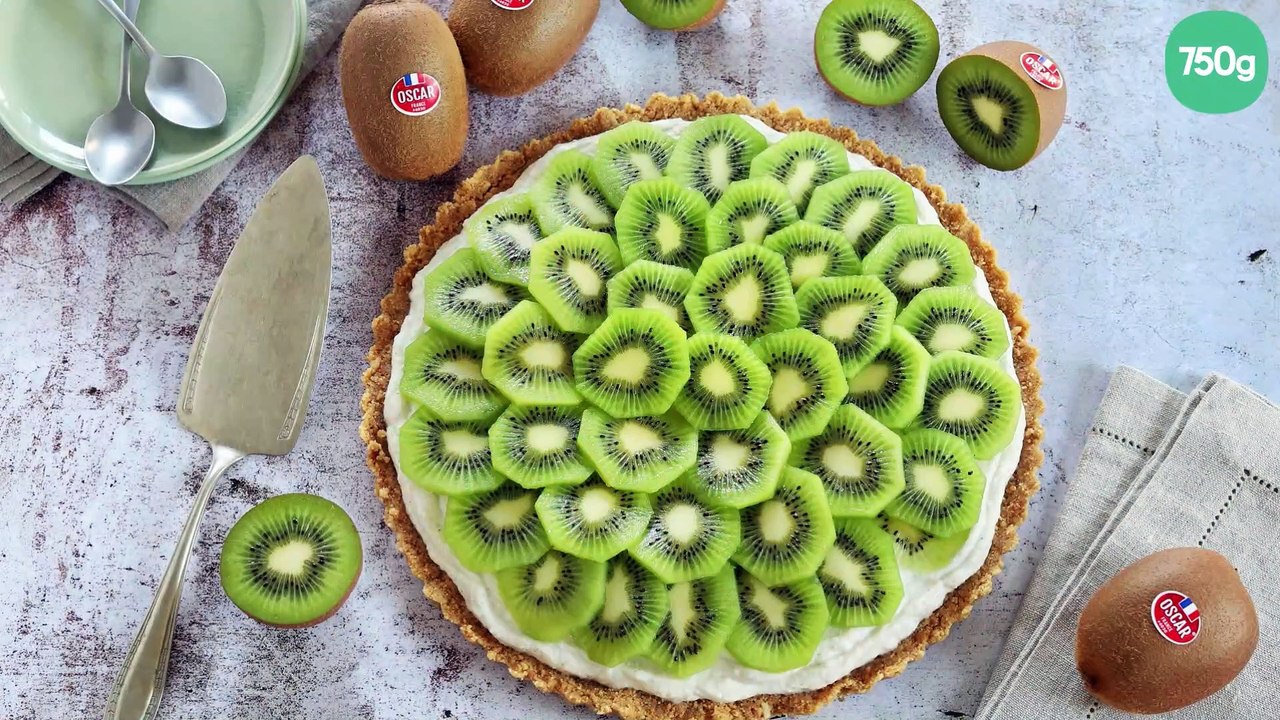 Tarte au kiwi à la ricotta et zeste de citron