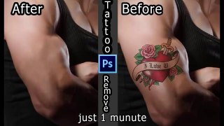 How to remove any  tattoo in photoshop cs6| Advance tattoo remove quickly in photoshop cs6