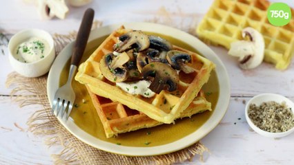 Gaufres aux champignons