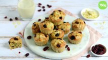 Muffins aux cranberries et amandes